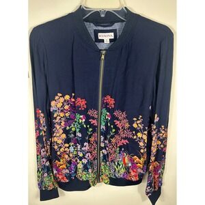 BOHO Floral Jacket Women's M Lightweight Pockets Layering Artsy Nature Fairy